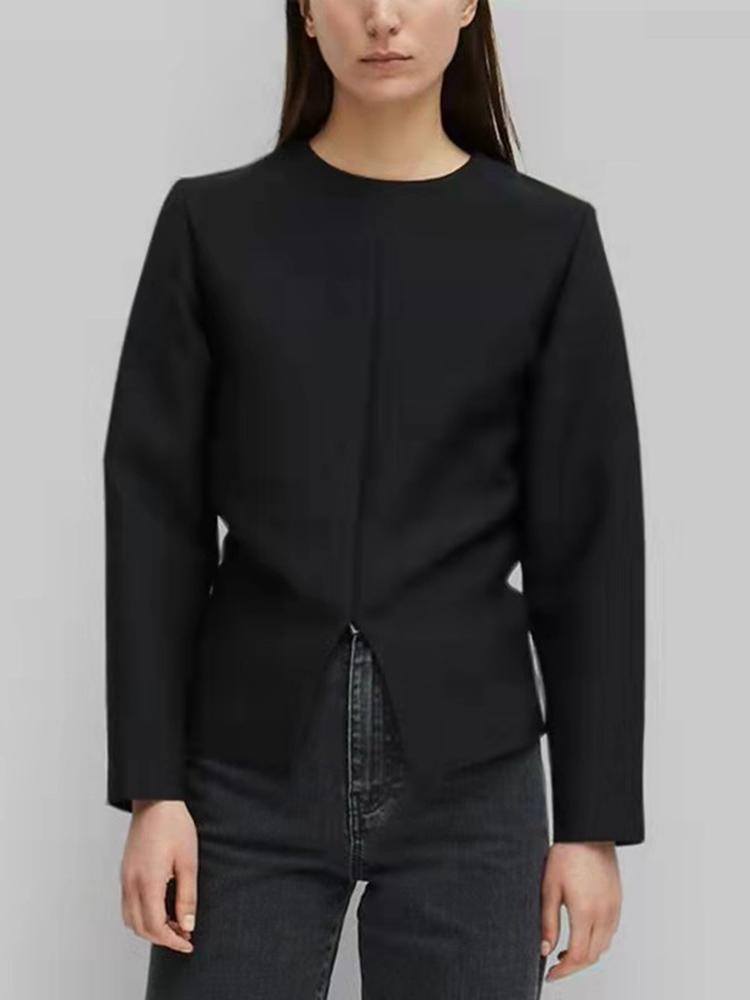 Women's Blouses & Shirts Women Shirt Slim Fit Waist Front Slit Design Round Neck Long Sleeve BlousesWomen's, Black
Women's Blouses & Shirts Women Shirt Slim Fit Waist Front Slit Design Round Neck Long Sleeve BlousesWomen's, Black
