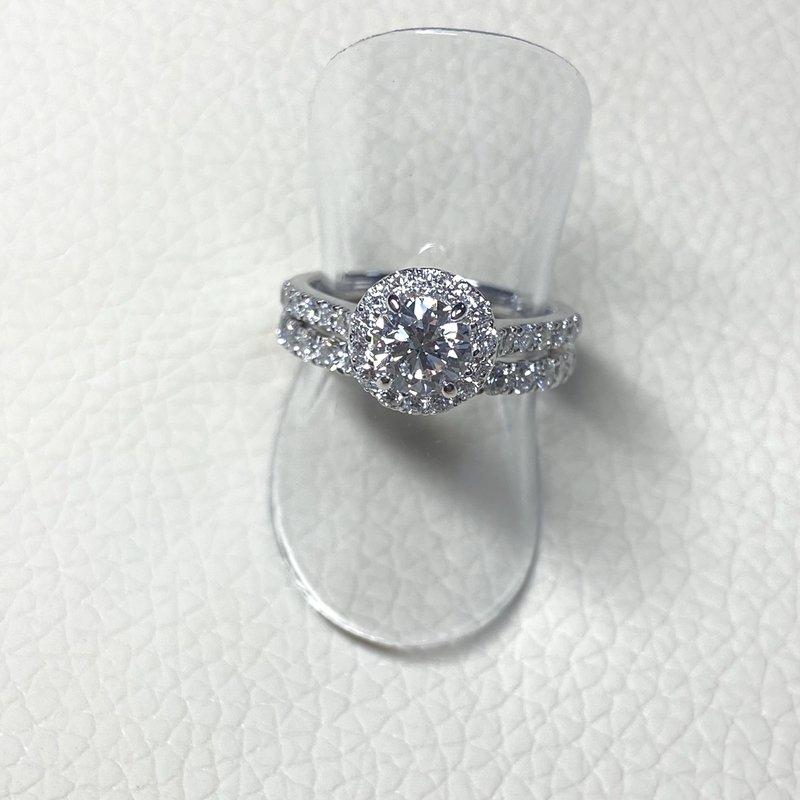 Meisidian D VVS 2mm Diamond 18K White Gold Women Wedding Engagement Ring 220816