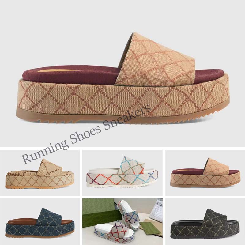 Designer Slippers Colorful Womens Platform Fashion Sandals Mid Heel High Canvas Strap Box Sandals 35-45, Color 2
Designer Slippers Colorful Womens Platform Fashion Sandals Mid Heel High Canvas Strap Box Sandals 35-45, Color 2