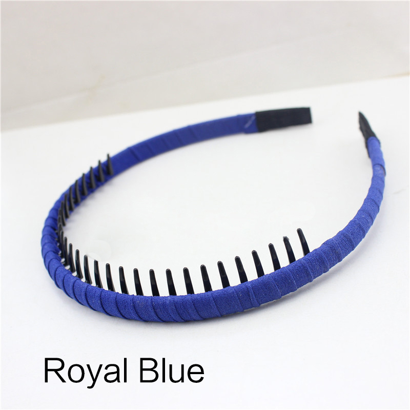 3pcs Girls Cloth Covered Hairbands With Tooth Hair Clips For Children Solid Band DIY Headband Head Hoop