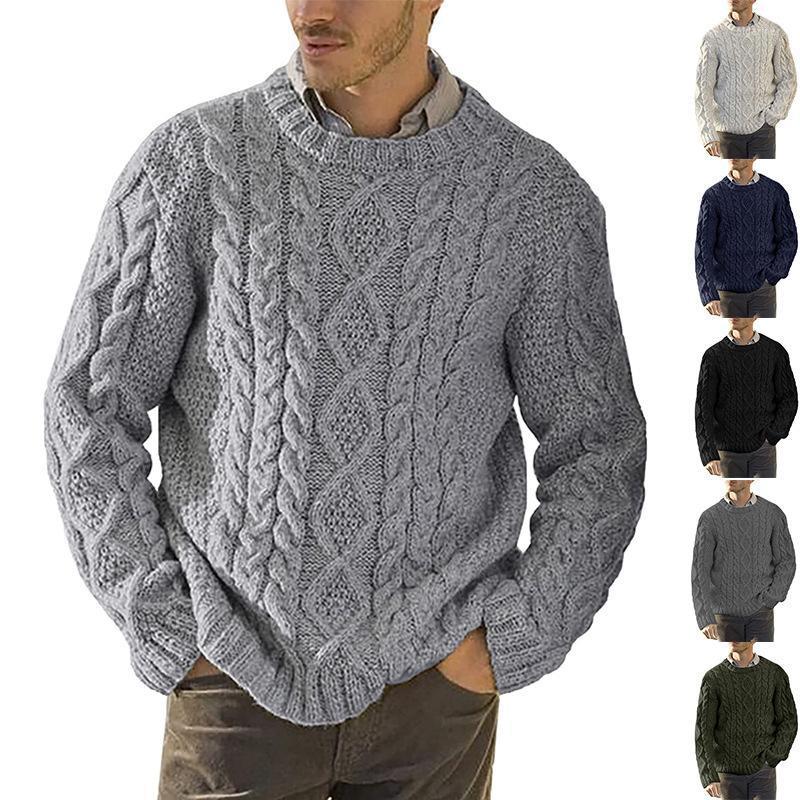 Men's Sweaters Autumn Winter Sweater Men's European And American Solid Color Round Neck Long Sleeve SweaterMen's Olga22, Black
Men's Sweaters Autumn Winter Sweater Men's European And American Solid Color Round Neck Long Sleeve SweaterMen's Olga22, Black