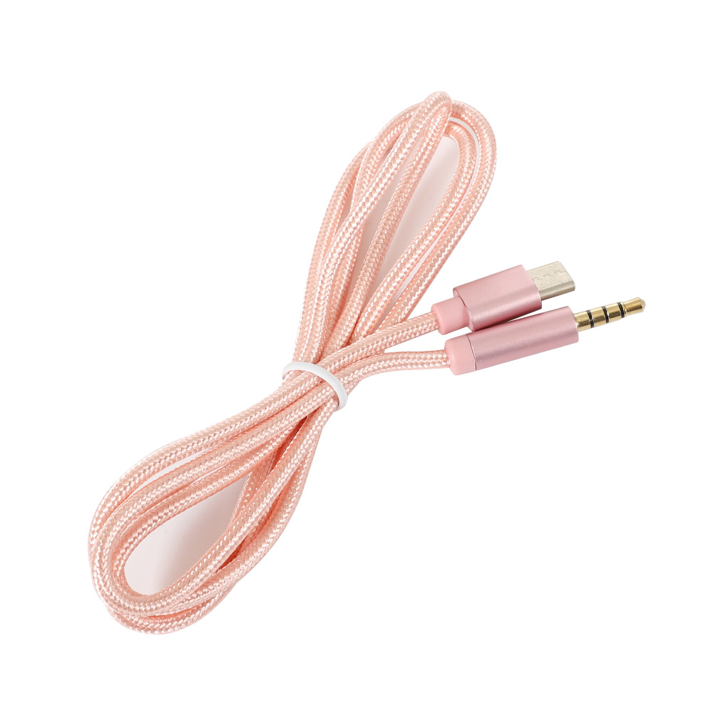 Car AUX Cable To Type C Cables 3.5mm Jack Stereo Audio for AUX Type-c