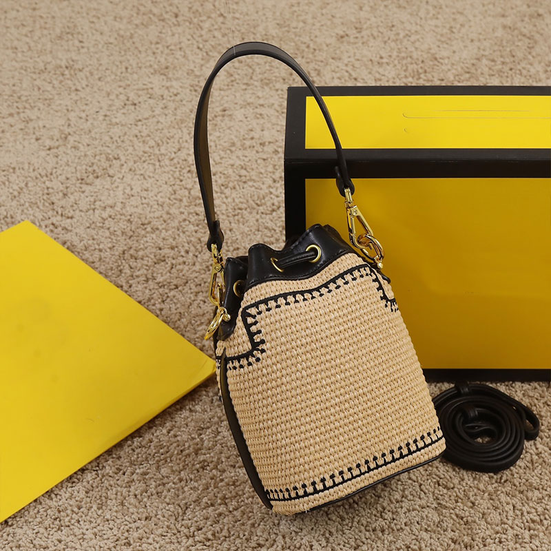 Mini Designers Bucket Bag Drawstring Crossbody Shoulder Bags Women Handbags Purse Straw Leather Gold Hardware Detachable Handle Strap Fashion Letters, Black
Mini Designers Bucket Bag Drawstring Crossbody Shoulder Bags Women Handbags Purse Straw Leather Gold Hardware Detachable Handle Strap Fashion Letters, Black