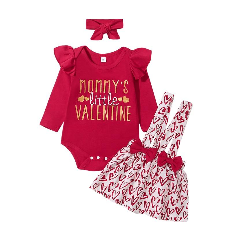 Clothing Sets 3Pcs Baby Girls Outfits, Letter Print Long-Sleeve Romper + Heart Suspenders Skirt Headband For Toddlers, 0-18 Months, As pic
Clothing Sets 3Pcs Baby Girls Outfits, Letter Print Long-Sleeve Romper + Heart Suspenders Skirt Headband For Toddlers, 0-18 Months, As pic