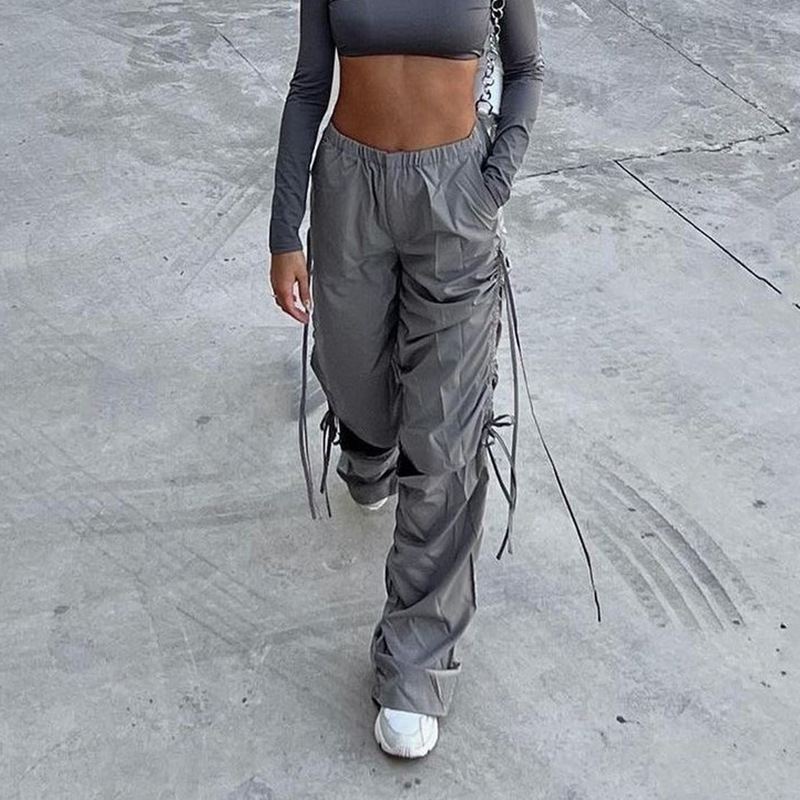 22fw Spring Summer Drawstring Holes Overalls Pants European American Fashion Casual Loose Legged Clothing, Black
22fw Spring Summer Drawstring Holes Overalls Pants European American Fashion Casual Loose Legged Clothing, Black