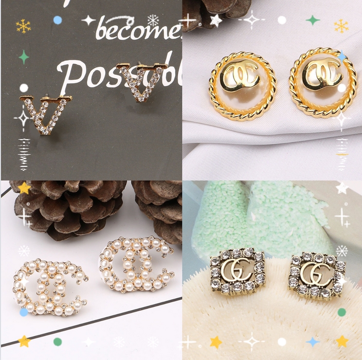 20color Mixed Simple 18K Gold Plated Luxury Letters Stud Brand Designers Geometric Famous Women Round Crystal Rhinestone Pearl Earring Wedding Party Jewelry
20color Mixed Simple 18K Gold Plated Luxury Letters Stud Brand Designers Geometric Famous Women Round Crystal Rhinestone Pearl Earring Wedding Party Jewelry