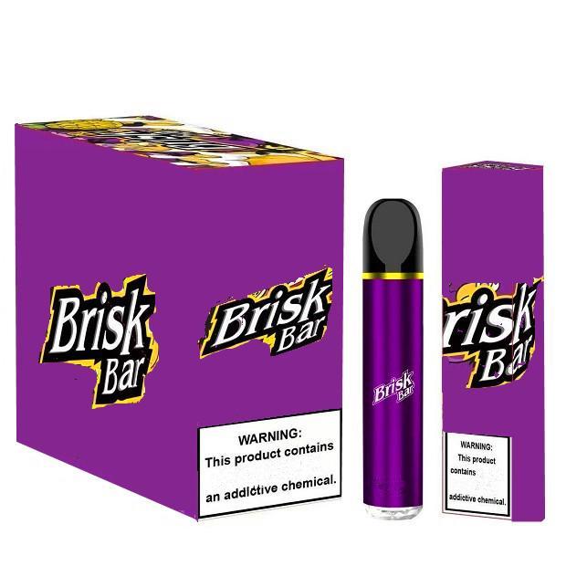 Original Brisk Bar Disposable Electronic Cigarette 2000 Puffs Vape Pen 7ml Pod 850mAh Battery 6% Huge Vapor 16 Colors
Original Brisk Bar Disposable Electronic Cigarette 2000 Puffs Vape Pen 7ml Pod 850mAh Battery 6% Huge Vapor 16 Colors
