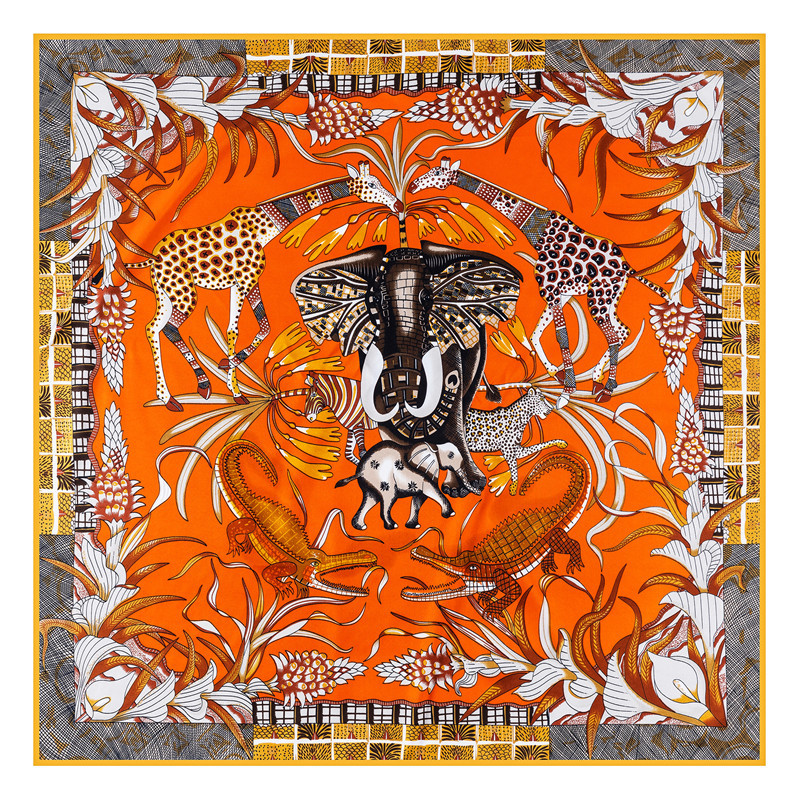 Manual Hand Rolled Twill Silk Scarf Women Elephant Giraffe Animal Print Square Scarves Echarpes Foulards Femme Wrap Bandana Hijab 90CM*90CM
Manual Hand Rolled Twill Silk Scarf Women Elephant Giraffe Animal Print Square Scarves Echarpes Foulards Femme Wrap Bandana Hijab 90CM*90CM