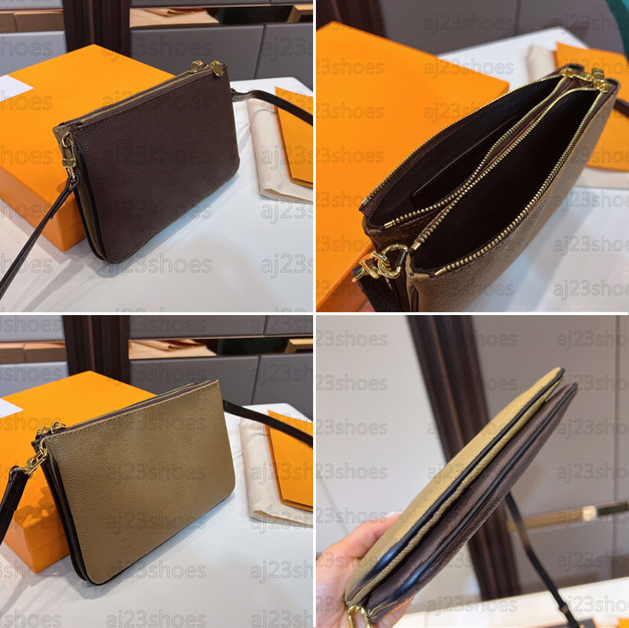 DOUBLE ZIP POCHETTE Cross Body Bag Monograms Letter Flower Patten Shoulder Bags Two Zipped Pockets Clutch designers Womens Handbags Purses, 01
DOUBLE ZIP POCHETTE Cross Body Bag Monograms Letter Flower Patten Shoulder Bags Two Zipped Pockets Clutch designers Womens Handbags Purses, 01