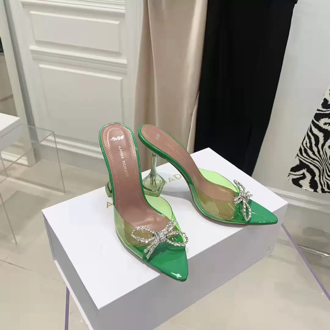 AMINA MUADDI Fashion Season Shoes Amina Italy Muaddi Mules Green Glass Slippers Pvc Crystal Bow Sandals Jit
AMINA MUADDI Fashion Season Shoes Amina Italy Muaddi Mules Green Glass Slippers Pvc Crystal Bow Sandals Jit