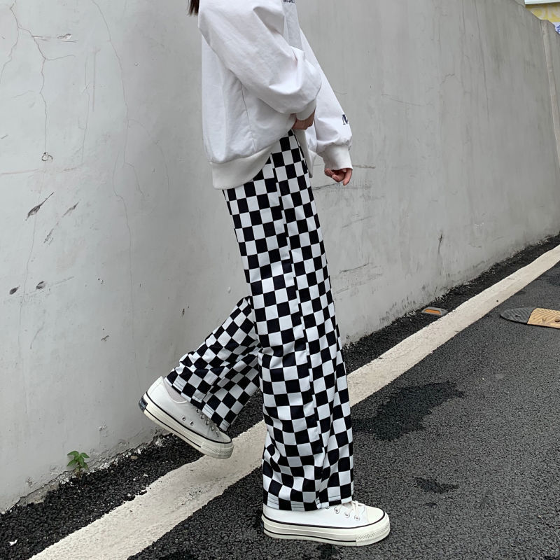Spring Autumn Goth Pant Wide Leg Streetwear High Waist Oversized Trousers Womans Straight Couple Clothes Punk 220325