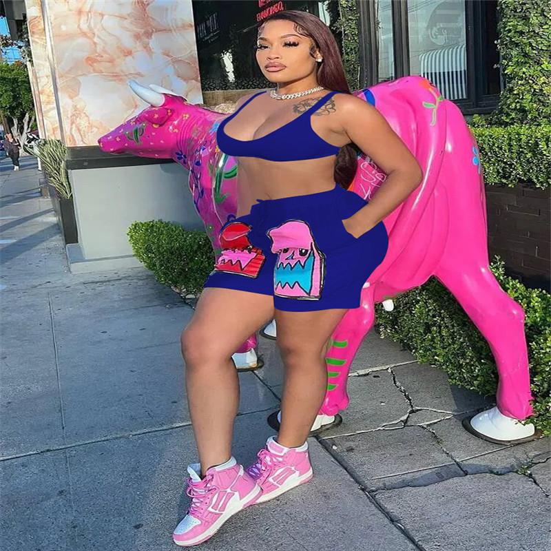 Women' Tracksuits Women Fashion Suit For Summer Beach Vacation Sexy V-neck Sleeveless Bra And High Waist Printed Pocket Shorts Set 2-piece, Black
Women' Tracksuits Women Fashion Suit For Summer Beach Vacation Sexy V-neck Sleeveless Bra And High Waist Printed Pocket Shorts Set 2-piece, Black