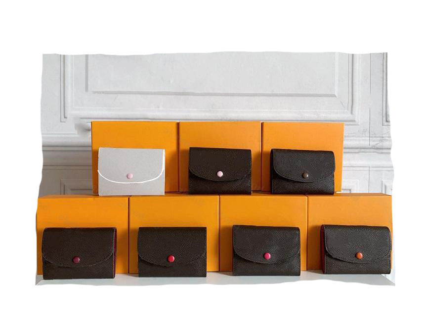 Luxurys Designers Bags Fashion women clutch wallet pu leather wallet single zipper wallets lady ladies short classical purse with orange box card 41939 Free ship