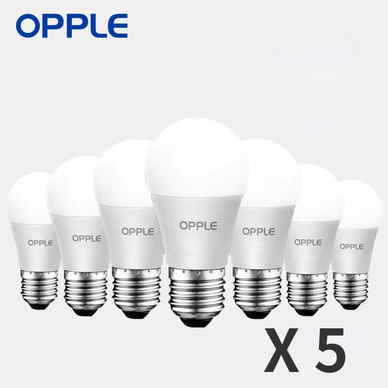 OPPLE 5 Pcs 10 Pcs LED Bulb EcoMax1 E27 3W 9W 12W 14W Screw Mouth 3000K 6500K White Warm Color Living Room Bedroom Lamp Light