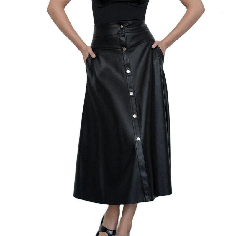 Skirts 2022 Autumn Winter Women Black A-Line Faux Leather PU Office Lady Vintage Mid-Calf Long Buttons Pockets Empire High Waist, 9116 black
Skirts 2022 Autumn Winter Women Black A-Line Faux Leather PU Office Lady Vintage Mid-Calf Long Buttons Pockets Empire High Waist, 9116 black
