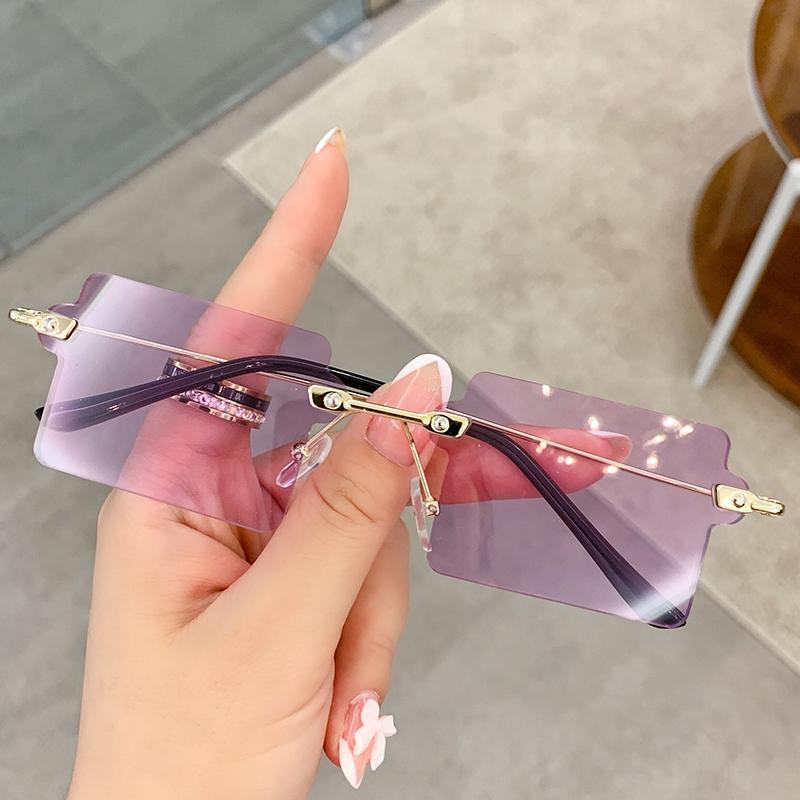 Sunglasses Rimless Rectangle Men Women Fashion Square Brand Sun Glasses Male Female Shades Cutting Lens Ladies UV400Sunglasses
Sunglasses Rimless Rectangle Men Women Fashion Square Brand Sun Glasses Male Female Shades Cutting Lens Ladies UV400Sunglasses