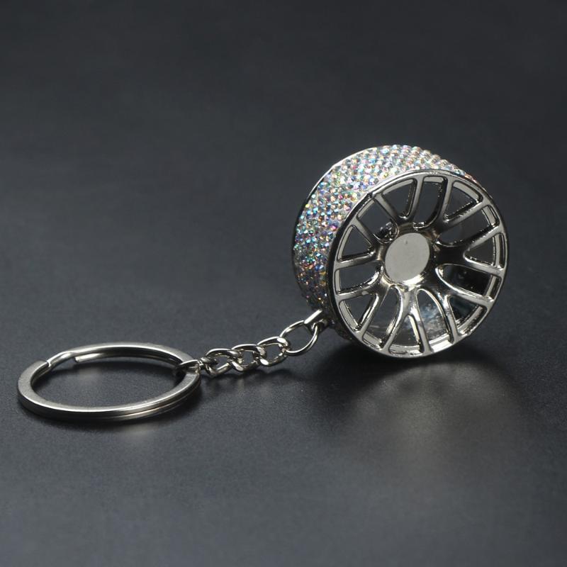 Keychains Creative Rhinestone Wheel Hub Keyring Crystal Key Chain Unisex Initial Model Rim Car Accessory GiftKeychains
Keychains Creative Rhinestone Wheel Hub Keyring Crystal Key Chain Unisex Initial Model Rim Car Accessory GiftKeychains