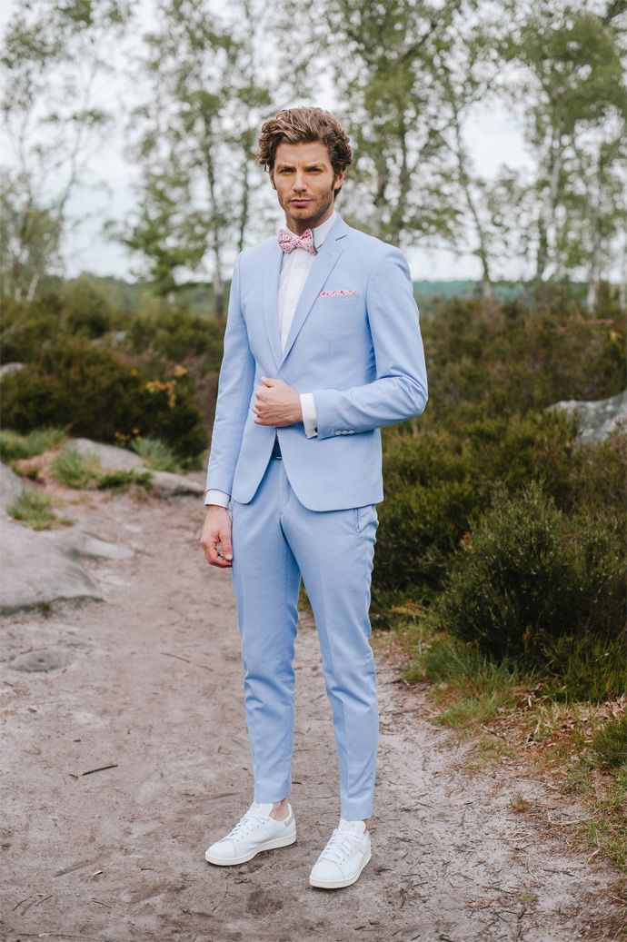 Light Men's Suit Notched Lapel Blazers Wedding Male Tuxedos Slim Fit Groom Wear 2 Pieces Set Prom Jacket And Pants