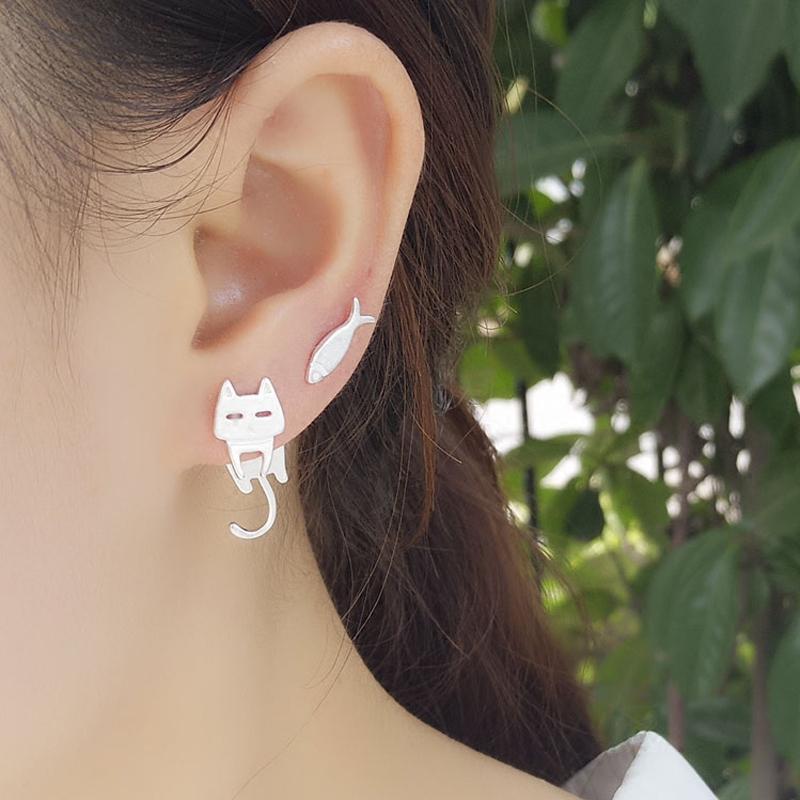 Dangle & Chandelier Cat Fish Ear Studs S925 Sterling Silver Earrings Hypoallergenic Eardrop Fine Jewelry Stud Prevent Allergy Dangler Women
Dangle & Chandelier Cat Fish Ear Studs S925 Sterling Silver Earrings Hypoallergenic Eardrop Fine Jewelry Stud Prevent Allergy Dangler Women