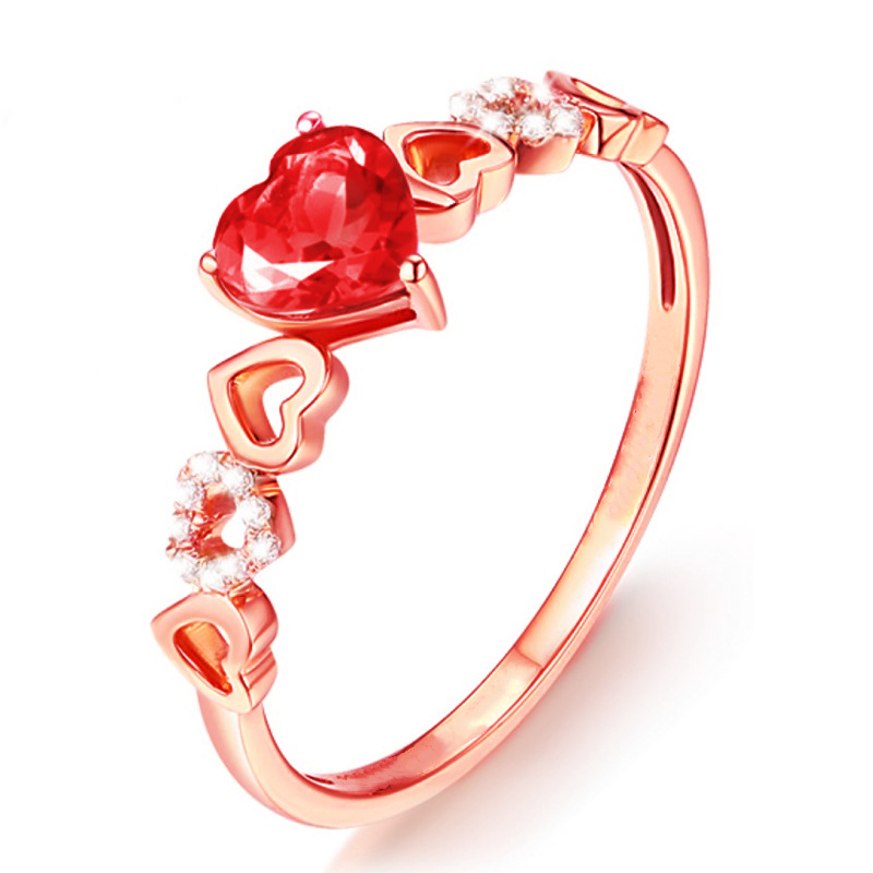 Ladies Heart Rings Imitation Natural Rubellite Gemstone Rings Wedding Engagement Bridal Jewelry
Ladies Heart Rings Imitation Natural Rubellite Gemstone Rings Wedding Engagement Bridal Jewelry