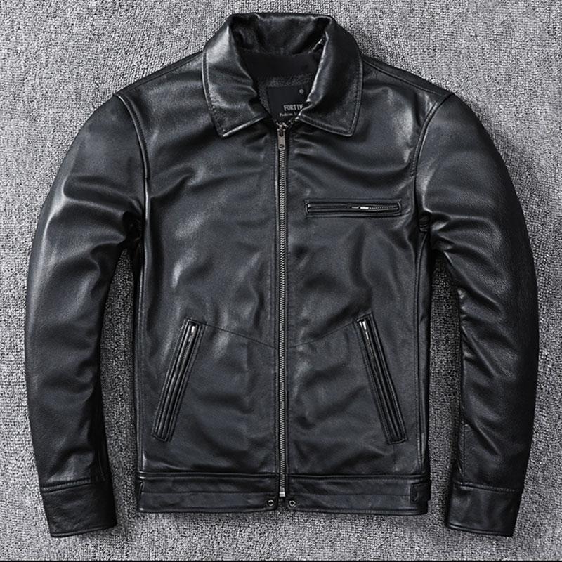 Men's Jackets Vintage Classic First Layer Leisure Spring Genuine Leather Jacket.Men Quality Business Casual Soft Sheepskin Coat.Papa Clothes, Black
Men's Jackets Vintage Classic First Layer Leisure Spring Genuine Leather Jacket.Men Quality Business Casual Soft Sheepskin Coat.Papa Clothes, Black