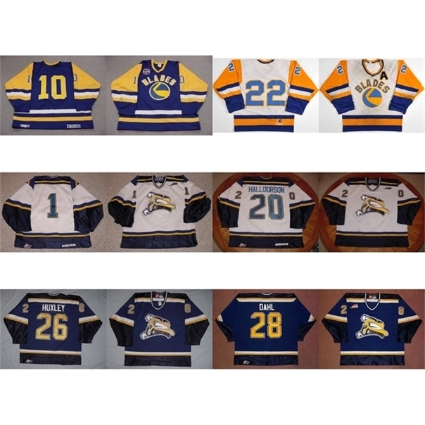 C26 Nik1 Custom WHL Saskatoon Blades 20 Derek Halldorson 26 Adam Huxley 28 John Dahl 10 Nobr 22 Kelly Chase Ice Hockey Jerseys Goalit Cut, Custom any name&no.-blue2
C26 Nik1 Custom WHL Saskatoon Blades 20 Derek Halldorson 26 Adam Huxley 28 John Dahl 10 Nobr 22 Kelly Chase Ice Hockey Jerseys Goalit Cut, Custom any name&no.-blue2