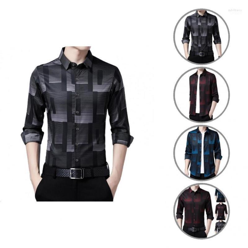 Men's Dress Shirts Men Shirt Long Sleeve Quick Dry Single-breasted Plaid Fit Print Top Sybi22, Grey
Men's Dress Shirts Men Shirt Long Sleeve Quick Dry Single-breasted Plaid Fit Print Top Sybi22, Grey