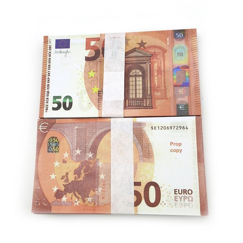 New Fake Money Banknote 10 20 50 100 200 US Dollar Euros Realistic Toy Bar Props Copy Currency Movie Money Faux-billets VOG343 246