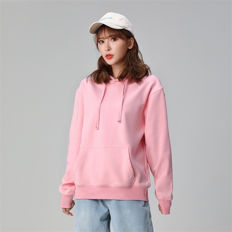 women sweetshirts round neck tops crop teens for girls Oversized Long Sleeve Casual Winter Hoodie Women Streetwear Coat T200723