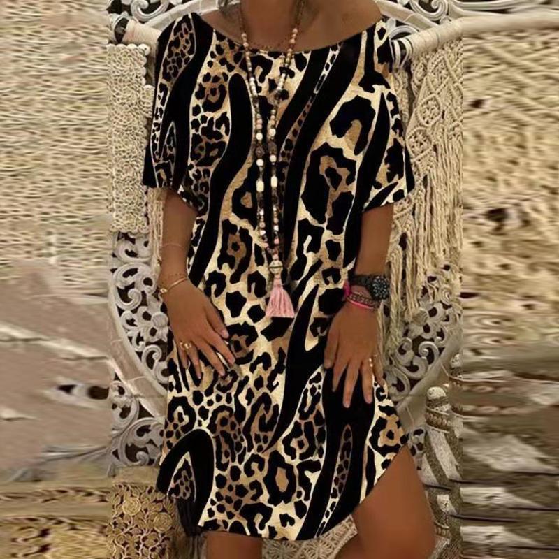 Plus Size Dresses Women's Fashion Summer Casual Short Sleeve Dress 2022 O-Neck Party Wear For Women Ladies Leopard Print Patchwork, 01
Plus Size Dresses Women's Fashion Summer Casual Short Sleeve Dress 2022 O-Neck Party Wear For Women Ladies Leopard Print Patchwork, 01
