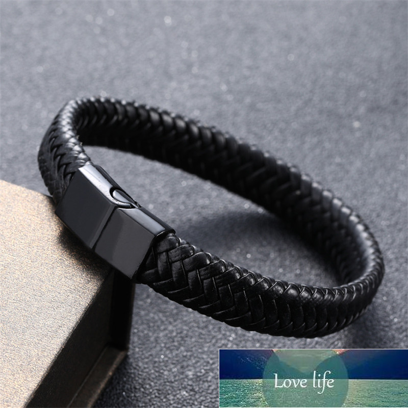 Punk Men Jewelry Black Red Braided Leather Bracelet Stainless Steel Magnetic Clasp Fashion Bangles Wrap Bracelet
Punk Men Jewelry Black Red Braided Leather Bracelet Stainless Steel Magnetic Clasp Fashion Bangles Wrap Bracelet