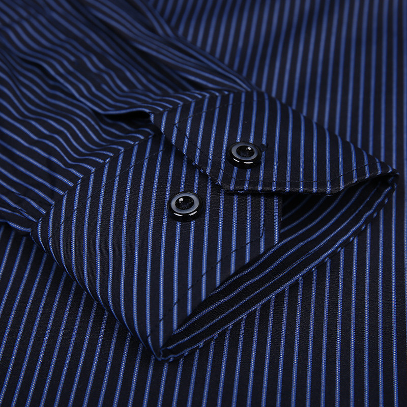8xl Plus Size Large Men Long sleeve Non-Iron dress shirt male social striped shirts Easy Care oversized Shirt 220322
