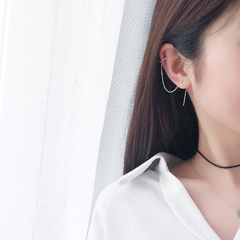Clip-on & Screw Back Korean Long Silver Color Tassel Ear Cuff Earrings For Women Line Sweet Small Fresh C Shaped Bone Clip Fashion Jewelry
Clip-on & Screw Back Korean Long Silver Color Tassel Ear Cuff Earrings For Women Line Sweet Small Fresh C Shaped Bone Clip Fashion Jewelry