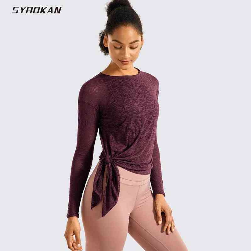 SYROKAN Women's Burnout Long Sleeve Shirts Cotton Casual Tees Side Slit Yoga Tops T220725, Black01
SYROKAN Women's Burnout Long Sleeve Shirts Cotton Casual Tees Side Slit Yoga Tops T220725, Black01