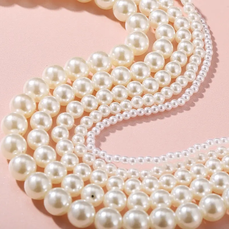 Pearl Necklace Choker Plain Simple Elegant Thickness 0.6 cm and 0.8 cm simple temperament fashion small fresh