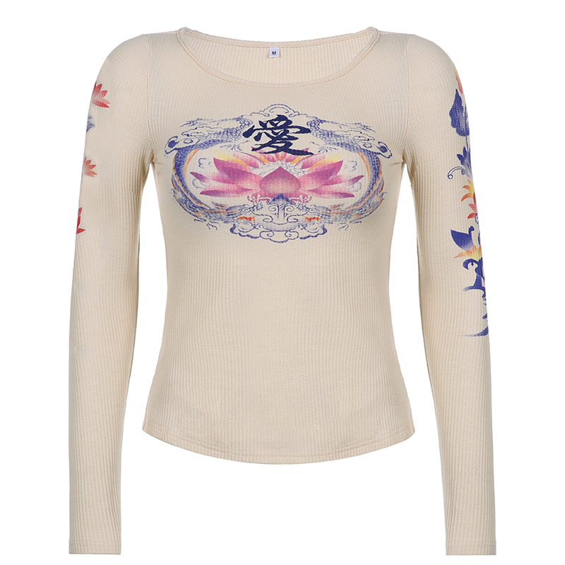 Retro Graphic Print Grunge Tshirts Y2K Fairycore Aesthetic Chic Clothes Harajuku Crewneck Fashion Cute Vintage Top Cuteandpsycho 220527
