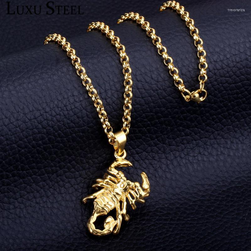 Pendant Necklaces Fashion Hiphop Golden Scorpion Stainless Steel Gold Color Long Chain Statement Necklace Men JewelryPendant
Pendant Necklaces Fashion Hiphop Golden Scorpion Stainless Steel Gold Color Long Chain Statement Necklace Men JewelryPendant