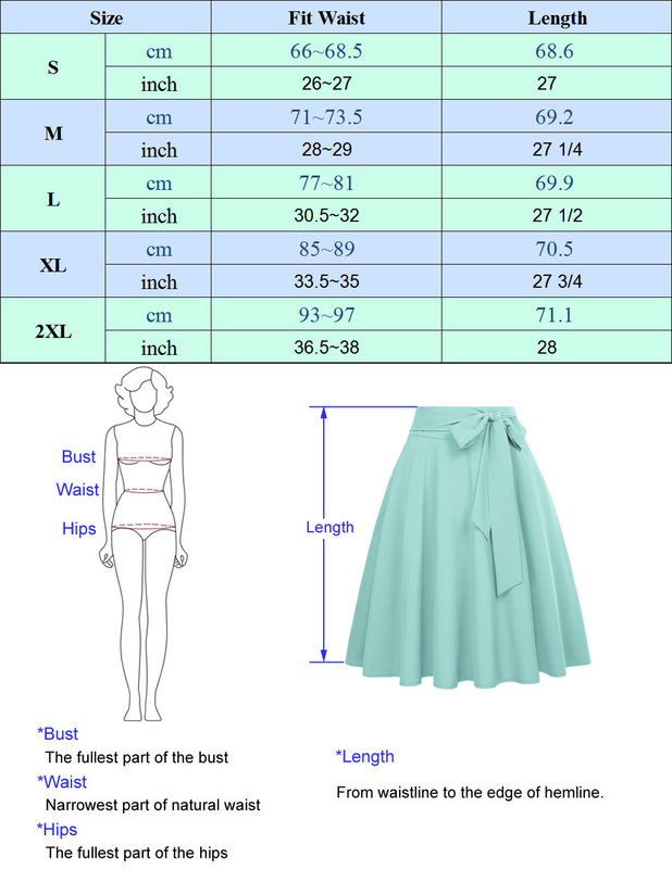 Belle Poque Women Skirts Summer Solid Color High Waist Self-Tie Bow-Knot Embellished A-Line Retro Casual Knee Length 220322