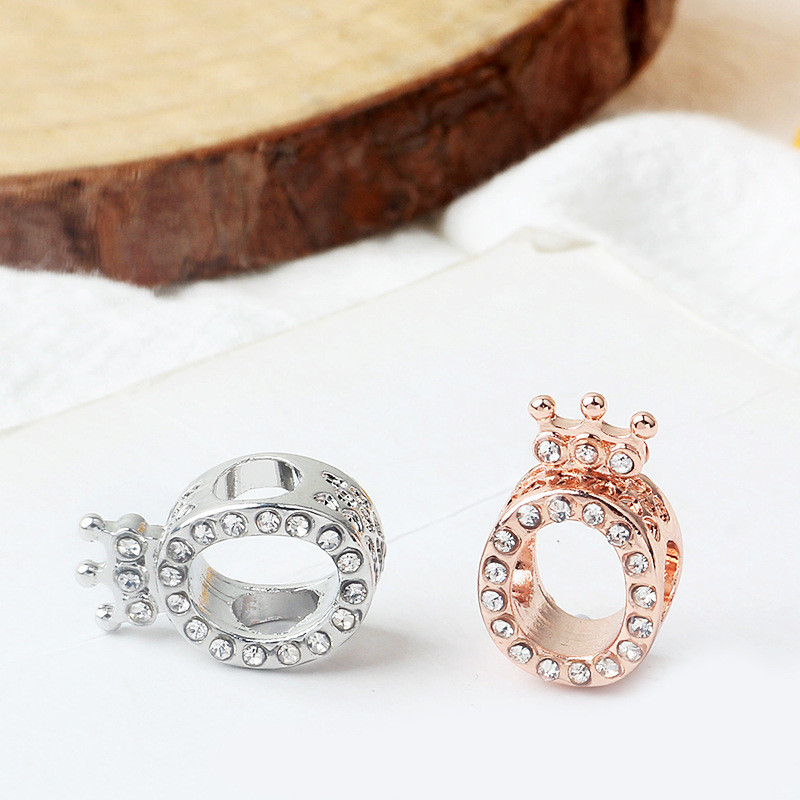 New Popular 925 Sterling Silver Queen Heart Crown DIY Beads For S925 Snake Charm Bracelet For Wome