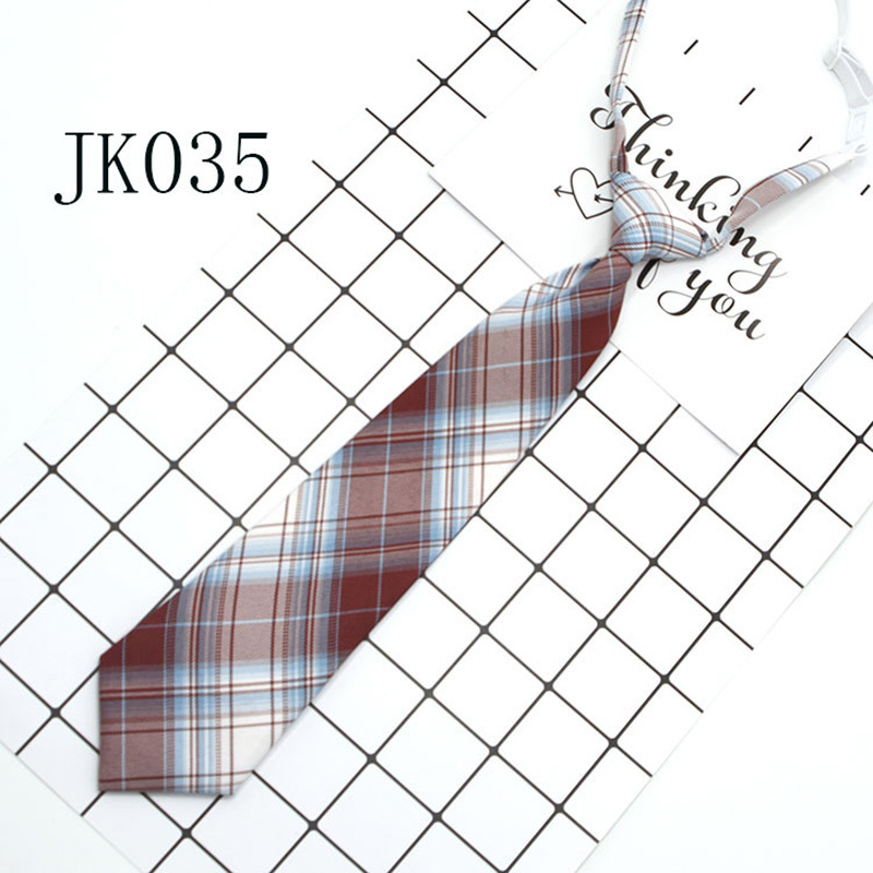 Lazy JK Ties Women Plaid Neck Tie Girls Japanese Style for Jk Uniform Cute Necktie School Accessories 220509