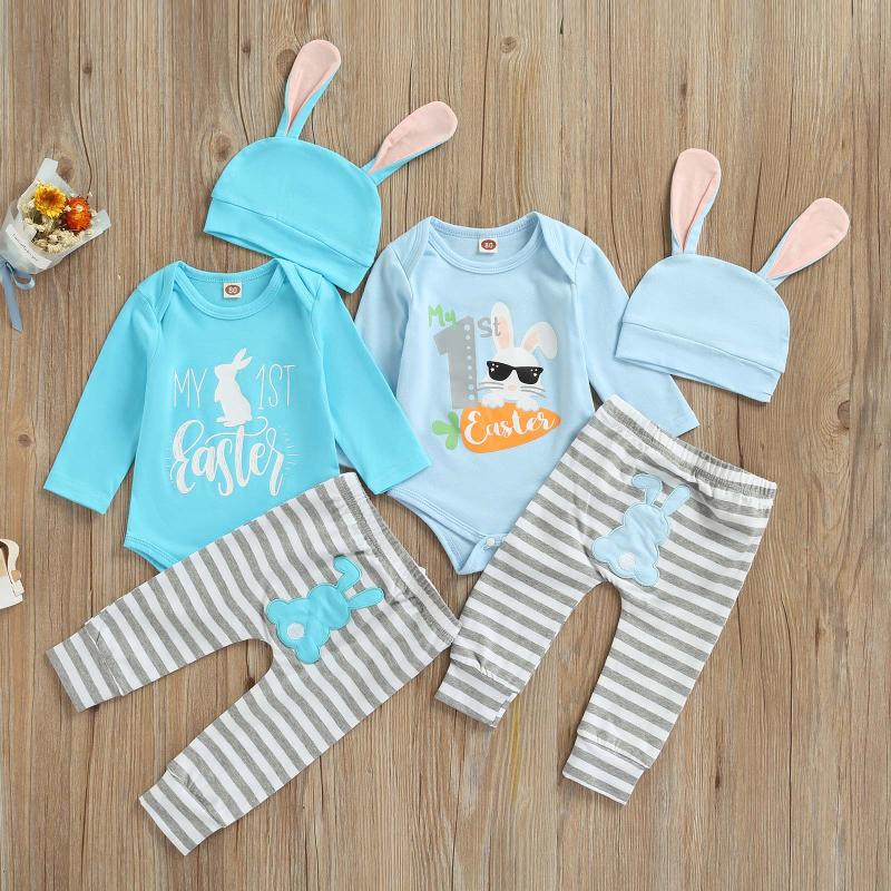 Clothing Sets CitgeeSpring Easter Born Baby Girls Boys Clothes Set Long Sleeve Printed Romper Striped Pants Cartoon HatClothing ClothingClot
Clothing Sets CitgeeSpring Easter Born Baby Girls Boys Clothes Set Long Sleeve Printed Romper Striped Pants Cartoon HatClothing ClothingClot