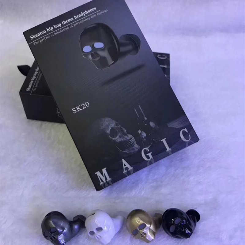 Bluetooth Skull Cell Phone Earphones sk20 Sports Running Music Wireless Headphones Earplugs