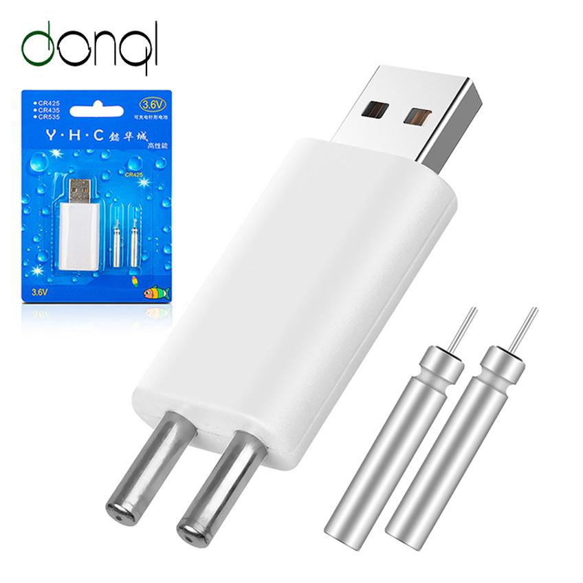 donql float rechargeable battery cr425 usb charger for electronic floats batteries night fishing accessories tackles225h