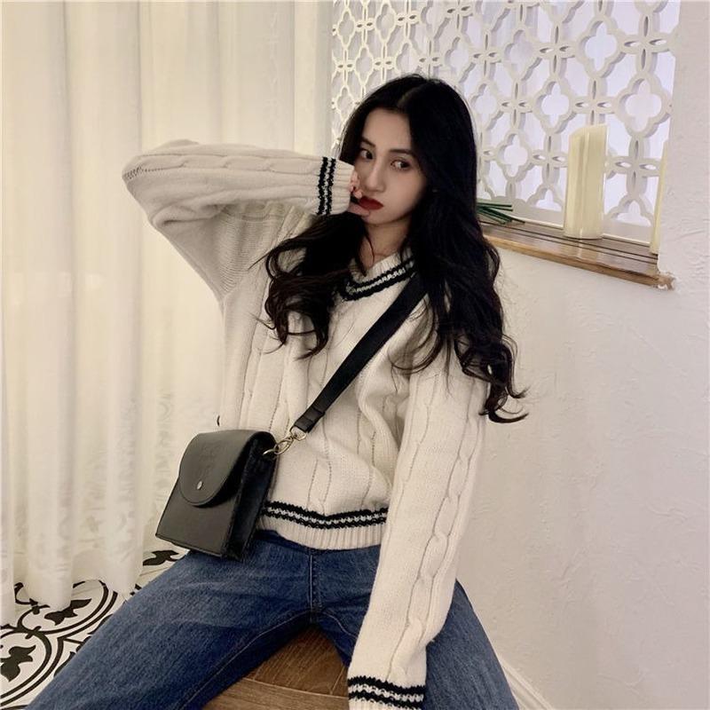 Women's Sweaters Spring Pullovers Women Stripe Japanese Style Chic Leisure Autumn Warm Loose Preppy College Students All-match V-neck Haraju, Apricot
Women's Sweaters Spring Pullovers Women Stripe Japanese Style Chic Leisure Autumn Warm Loose Preppy College Students All-match V-neck Haraju, Apricot