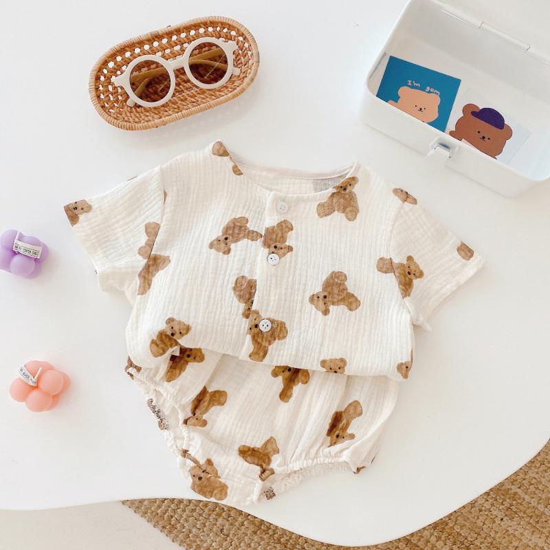 Clothing Sets Baby Set Children's Solid Color Short-sleeve Elastic Trousers Two Piece Suit Spring Born Boys Girls Pants OutfitClothing, Bear shorts suit
Clothing Sets Baby Set Children's Solid Color Short-sleeve Elastic Trousers Two Piece Suit Spring Born Boys Girls Pants OutfitClothing, Bear shorts suit