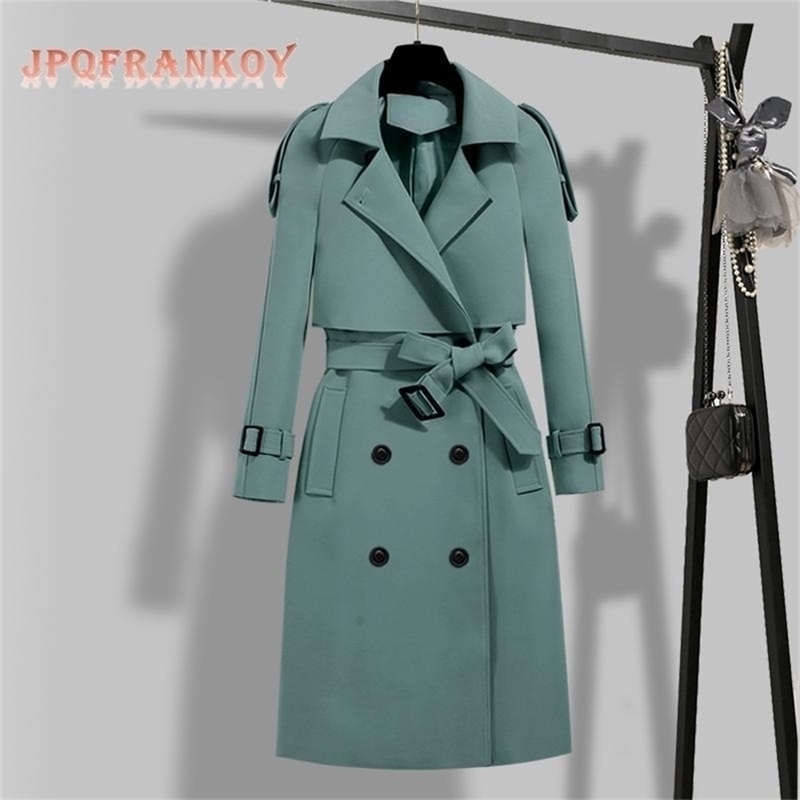 Spring Autumn Windbreaker Womens Korean Version Waist Slim Highend Atmospheric Ladies Long Trench Coat for Women Clothes 220725, Black
Spring Autumn Windbreaker Womens Korean Version Waist Slim Highend Atmospheric Ladies Long Trench Coat for Women Clothes 220725, Black