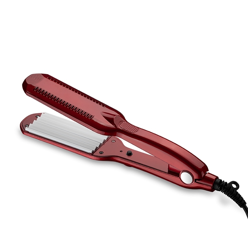 Professional ceramic corrugated iron for wave corrugation flat irons curling cone adjust temperature Wide hair Wave Plate 220623