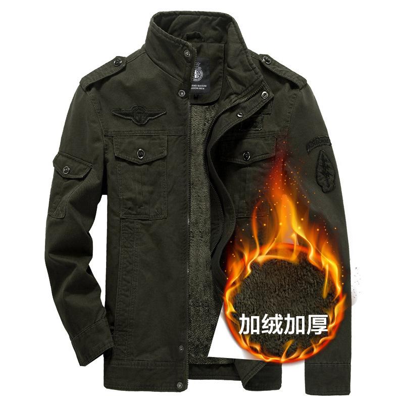 Men's Jackets Tooling Jacket Plus Velvet Thickening Youth Loose Large Size Fashion Casual Winter Style, Khaki
Men's Jackets Tooling Jacket Plus Velvet Thickening Youth Loose Large Size Fashion Casual Winter Style, Khaki