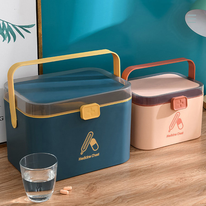 Multi-functional Emergency Pills Case Chest First Aid Kit Container Portable Household Plastic Medicine Organizer Storage Box 220711