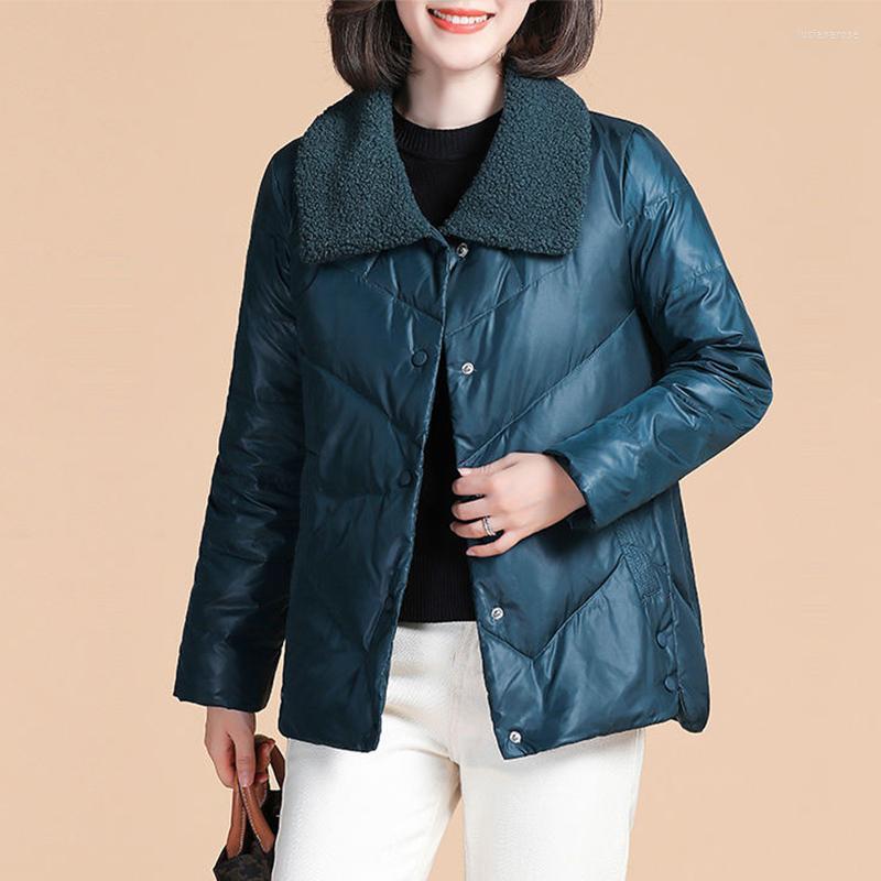 Women's Down & Parkas FTLZZ Winter Women Cotton Coat Casual Turn-down Collar Single Breasted Short Jacket Warm Solid Color Long Sleeve Outwe, Champagne
Women's Down & Parkas FTLZZ Winter Women Cotton Coat Casual Turn-down Collar Single Breasted Short Jacket Warm Solid Color Long Sleeve Outwe, Champagne